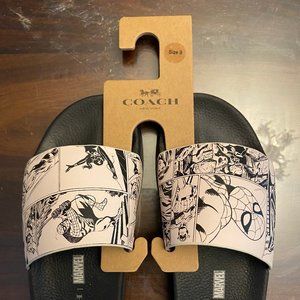Coach x Marvel Slides with Comic Book Print Men's